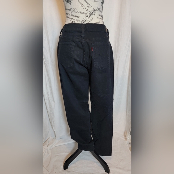 Levi's 505 Straight Leg Black Denim Jeans - Picture 2 of 6